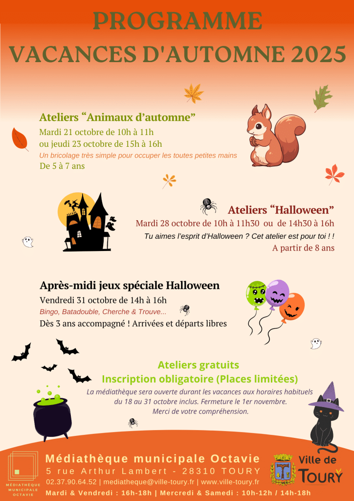 Ateliers créatifs - Octobre 2025