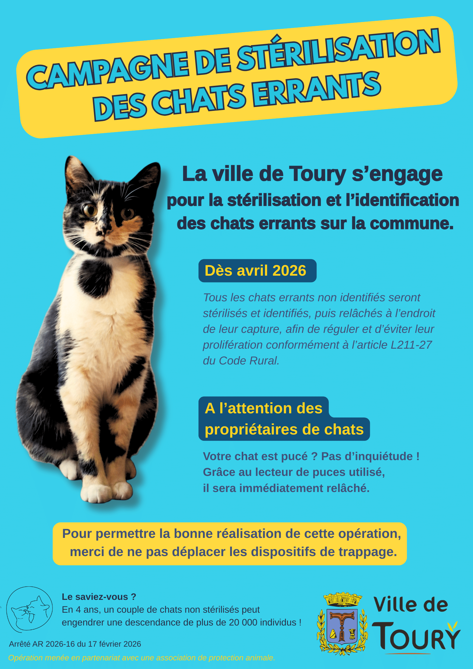 Campagne de stérilisation des chats errants