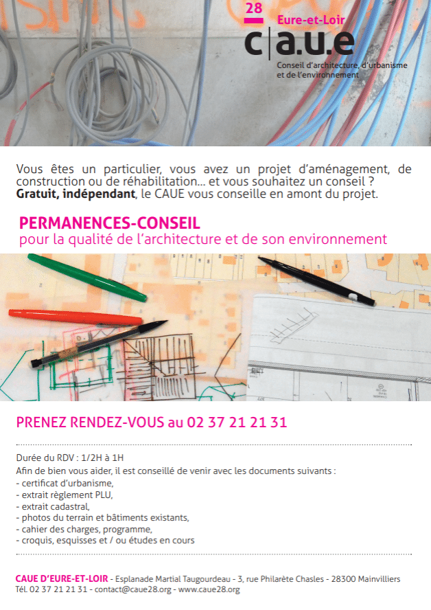 Le CAUE propose des permanences pour accompagner les particuliers dans leurs démarches de construction/rénovation/projet architectural